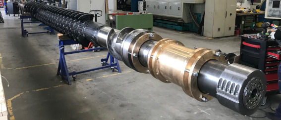 Replacement shaft for BUSS Kneader